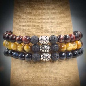 Psychic Gifts – Triple Aromatherapy Stretch Bracelets - Handmade to Order